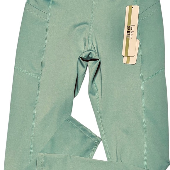 NICOLE MILLER SPORT LEGGINGS WOMEN BLUE ANKLE LENGTH POCKET-WORKOUT SIZE X LARGE - Picture 12 of 12